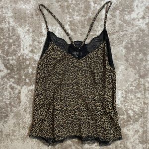 Leopard Print Lace Cami/Tank